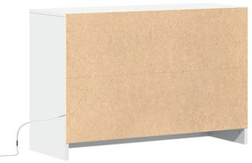 fehér szerelt fa TV-szekrény LED-ekkel 91 x 34 x 61 cm