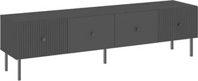 VIENA komód/alacsony szekrény, 1800 mm, 2 ajtós | Antracit/fekete