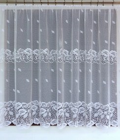 Mg Függöny jacquard 638/34 Fehér 440x170 K szalaggal