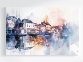 Vászonkép Canvas Minimalizmus Kilátás Város Folyó 120x80