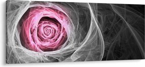 Kép - Absztrakt rózsa, fukszia (120x50 cm)
