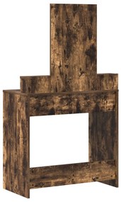 Fésülködőasztal fiókokkal, Füstölt tölgy, 79x41x140 cm