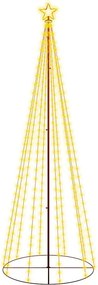 vidaXL kúp alakú karácsonyfa 310 meleg fehér LED-del 100 x 300 cm