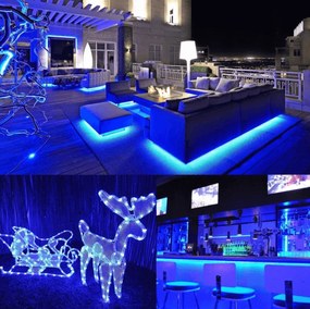 Karácsonyi LED fénycső 20 m 480 LED 8 funkcióval Kék