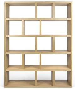 Natúr színű könyvespolc tölgyfa dekorral 150x198 cm Berlin – TemaHome