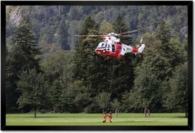 Poszterek keretben 60x40 Mentőakció Helikopter