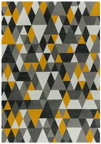 200x290 cm Luna Szőnyeg Háromszög Mustár Szürke