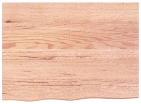 világosbarna kezelt tömör fa fürdőszobai pult 80x60x(2-4) cm