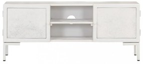 fehér tömör mangófa TV-szekrény 115 x 30 x 46 cm