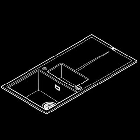 GROHE 31642AP0 - K400 konyhai mosogató 1000 × 500 mm gránit/fekete