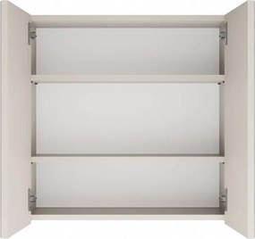 POLA 2DL fürdőszoba szekrény 60x22x60 cm mosdóval, tükörrel, kasmír