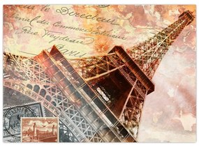 Kép - Eiffel-torony vintage stílusban (70x50 cm)