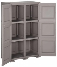 szürke fahatású műanyag szekrény 79 x 43 x 125 cm