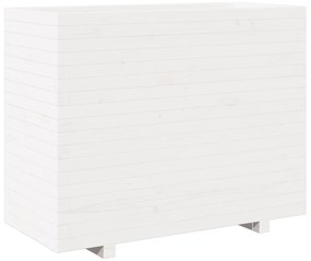 fehér tömör fenyő virágláda 90x40x72,5 cm