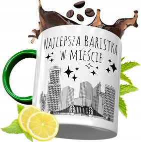 Zöld Bögre Baristáknak Születésnapi Ajándék fényképes nyomtatással