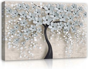 Vászonkép 60x40 3D Textúra Fa Virágok Tavasz Művészet Fal