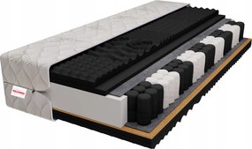 Matrac 140x200 cm rugós kemény Black Prestige Max 26cm Öko Masszírozó