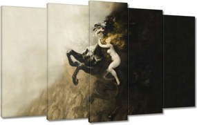 Vászonkép 100x60 Elragadtatási őrület Nő Ló
