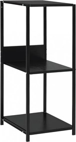 fekete kisméretű álló szerelt fa könyvespolc 33,5x39,6x79,7 cm