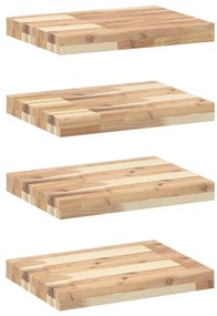 4 db kezeletlen tömör akácfa függőpolc 60 x 30 x 4 cm