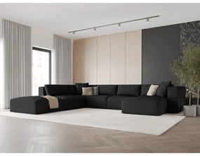 Fekete sarokkanapé (bal oldali-"U" alakú) Esther – Milo Casa