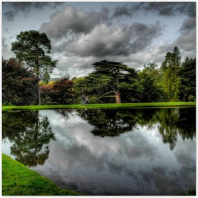 Poszterek 100x100 Az ég tükröződik a víztükörben