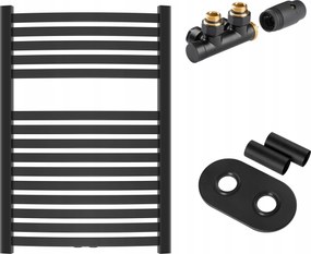 Fekete lĂ©tra radiĂĄtor fĂŒrdĆszobĂĄba, tartozĂ©kokkal