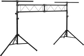 vidaXL fekete acél lámpatartó 338 x 115 x (180-300) cm