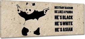 Festmények 100x40 Banksy Panda