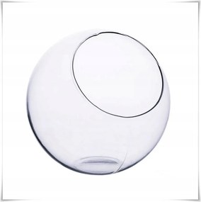 Üveg váza ferde gömb H-19 D-20 cm