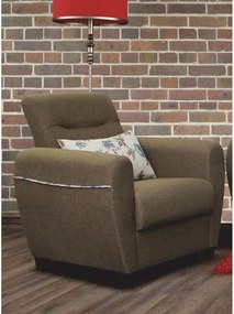 Fotel, sötétbézs, MILO