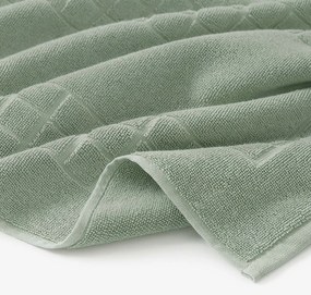 Goldea frottír fürdőszobai szőnyeg mozaika – zsályaszínű 50 x 70 cm