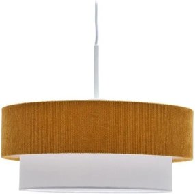 Mustársárga-fehér gyerek függőlámpa textil búrával Bianella – Kave Home