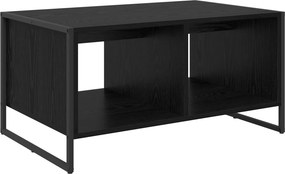 vidaXL Dohányzóasztal Fekete tölgy 80 x 50 x 40 cm Faanyag