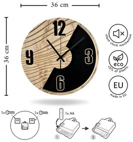 Fali óra ø 36 cm Ryan – Styler