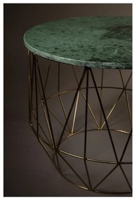 Tárolóasztal márvány lappal, ⌀ 51 cm - Dutchbone