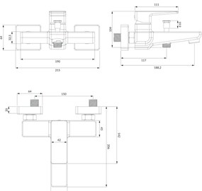 OMNIRES PM7430CR - Fürdőcsap PARMA fényezett króm