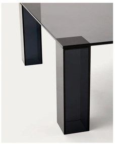 Sötétszürke üveg dohányzóasztal 85x85 cm Adularia – Kave Home