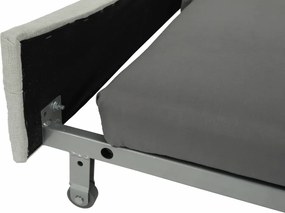 Ülőgarnitúra tárolóhellyel, világosszürke, szövet, balos, BUTON R