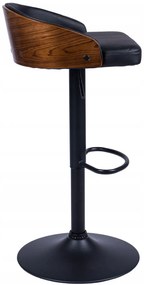 Elegáns Bárszék Fekete Eco-bőr Kárpittal. KANSAS