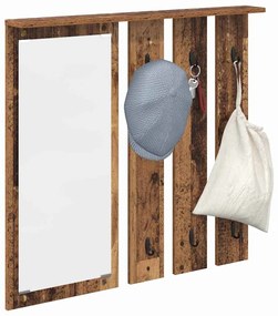 Fali Kabáthorog polcokkal Régi fa 84 x 10 x 80 cm Faanyag