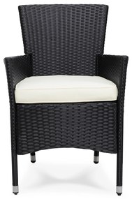 Casaria® 2 db rattan szék - fekete