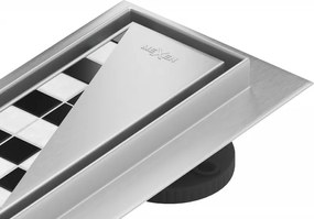 Mexen Flat M13 vonalelvezetés 2 az 1-ben 150 cm, inox - 1010150