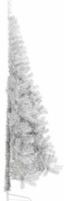 Mesterséges, előre világított karácsonyi fa Ezüst 210 cm PET
