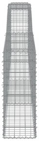 íves horganyzott vas gabion kosár 400x30x80/100 cm
