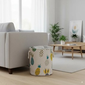 Ananászos tároló kosár 35 x 40 cm - m méret