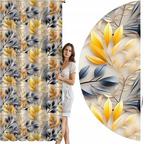 Függöny hálószoba konyha és nappali 160 cm őszi levelek 3D meleg