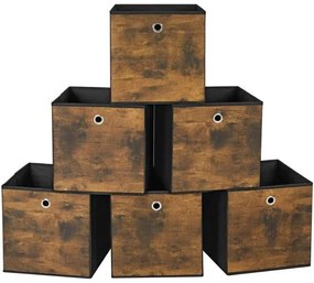 Összecsukható tárolódobozok, 6 kockából álló készlet