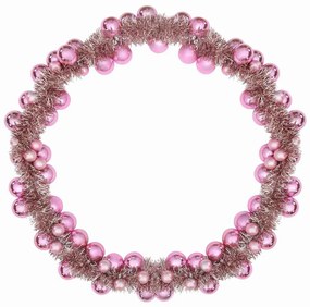 Karácsonyi gömb girland Rózsaszín 186 cm Polisztirol