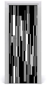 Ajtómatrica Fekete-fehér vonalak 95x205 cm